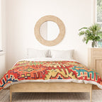 Antique Turkish Kilim Rug Print Duvet Cover Gallery Image 3