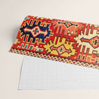 Antique Turkish Kilim Rug Print Wrapping Paper Gallery Image 2