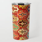 Antique Turkish Kilim Rug Print Travel Mug Gallery Image 1