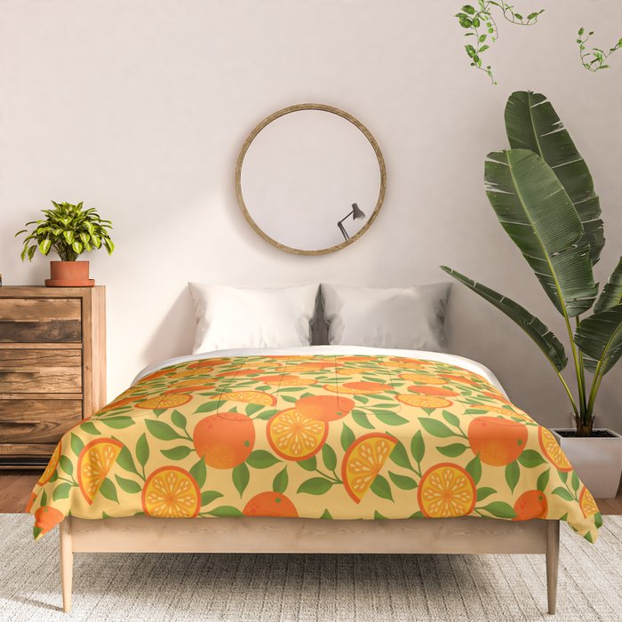 Orange Pattern on Yellow Comforter Gallery Image 3