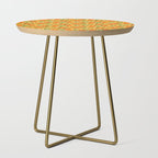 Orange Pattern on Yellow Side Table Gallery Image 1