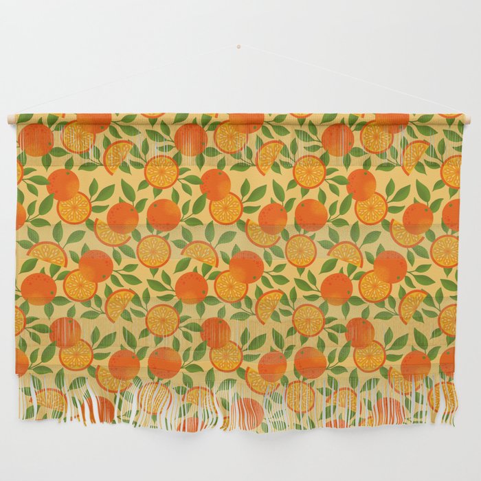 Orange Pattern on Yellow Wall Hanging Gallery Image 1