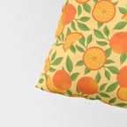 Orange Pattern on Yellow Pillow Sham Gallery Image 4