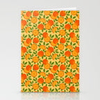 Orange Pattern on Yellow Stationery Card Gallery Image 2