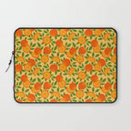 Orange Pattern on Yellow Laptop Sleeve Gallery Image 1