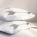 Vertical Arrow Patterns - Cream and Neutral Earth Tones Pillow Sham Gallery Image 3