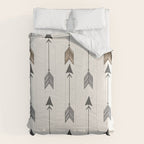 Vertical Arrow Patterns - Cream and Neutral Earth Tones Comforter Gallery Image 6