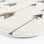 Vertical Arrow Patterns - Cream and Neutral Earth Tones Bath Mat Gallery Image 3