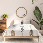 Vertical Arrow Patterns - Cream and Neutral Earth Tones Comforter Gallery Image 3