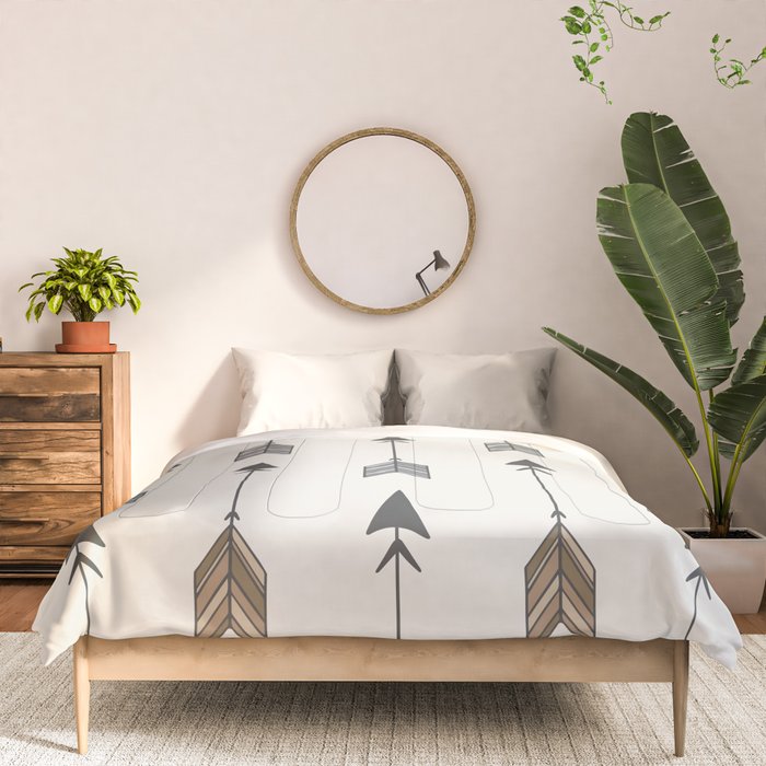 Vertical Arrow Patterns - Cream and Neutral Earth Tones Comforter Gallery Image 3