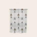 Vertical Arrow Patterns - Cream and Neutral Earth Tones Wall Hanging Gallery Image 1