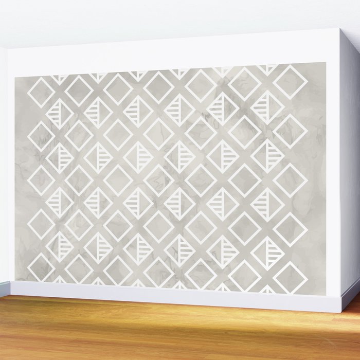 Marble with rhombus Wall Mural Gallery Image 2