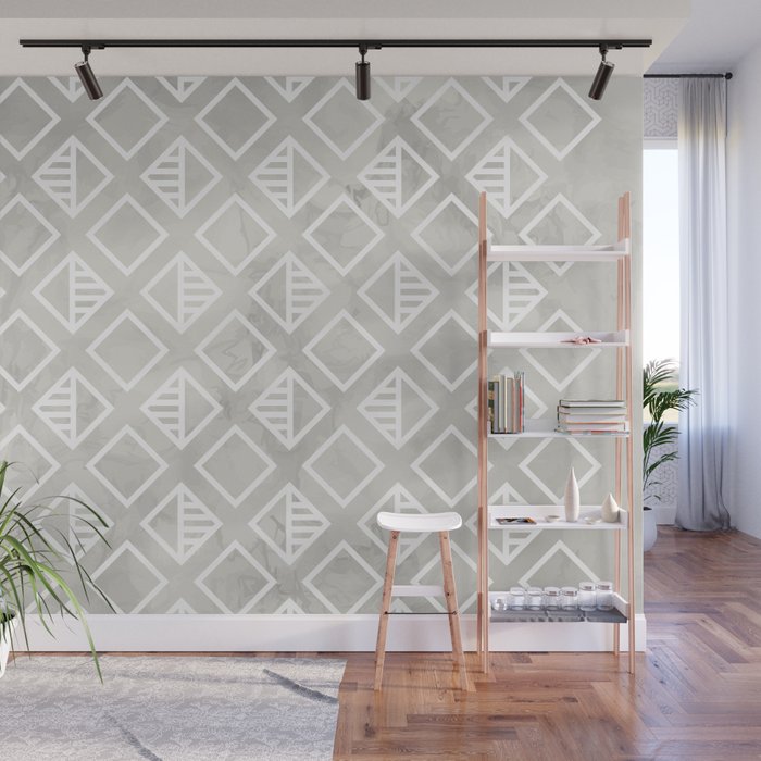 Marble with rhombus Wall Mural Gallery Image 1