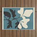 Abstract Modern Flowers 2 Outdoor Rug Gallery Image 1