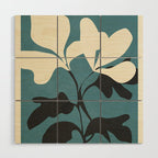 Abstract Modern Flowers 2 Wood Wall Art Gallery Image 1