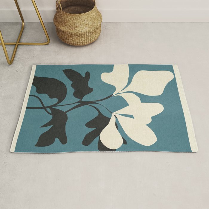Abstract Modern Flowers 2 Rug Gallery Image 1