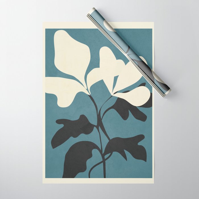 Abstract Modern Flowers 2 Wrapping Paper Gallery Image 1