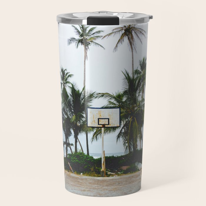 Basketball on Isla Bastimento, Bocas del Toro, Panama Travel Mug Gallery Image 1