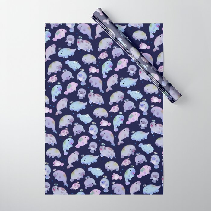 Sea cow (Sirenians) Wrapping Paper Gallery Image 1