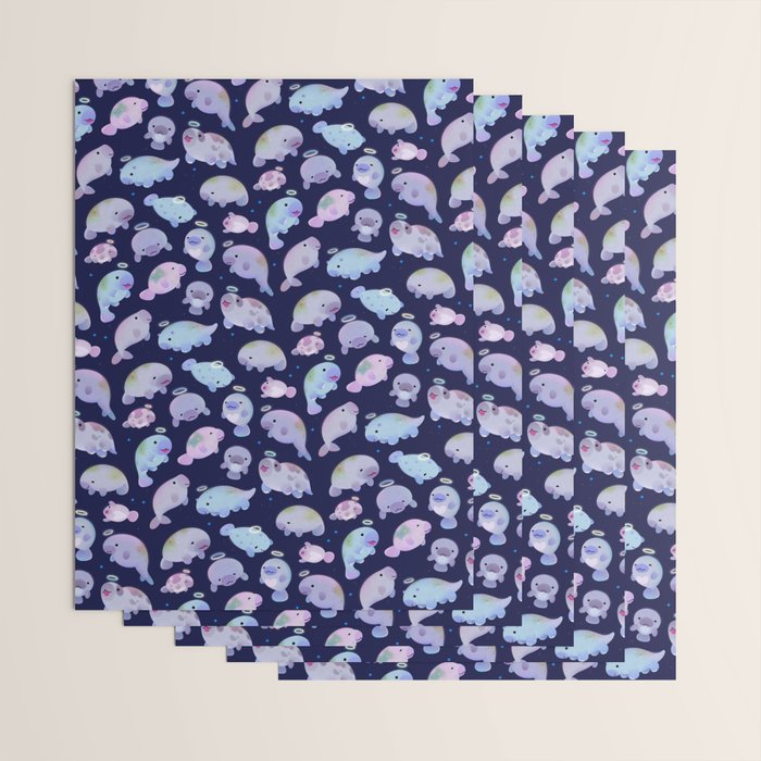 Sea cow (Sirenians) Wrapping Paper Gallery Image 3