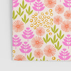 Retro Tropical Flora Pattern Poster Gallery Image 3