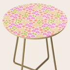 Retro Tropical Flora Pattern Side Table Gallery Image 2