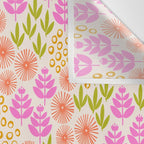 Retro Tropical Flora Pattern Wall Tapestry Gallery Image 3