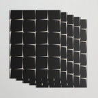 Midcentury Flux Minimalist Pattern in Black and Almond Cream Wrapping Paper Gallery Image 3