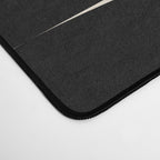 Midcentury Flux Minimalist Pattern in Black and Almond Cream Desk Mat Gallery Image 4