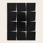 Midcentury Flux Minimalist Pattern in Black and Almond Cream Notebook Gallery Image 4