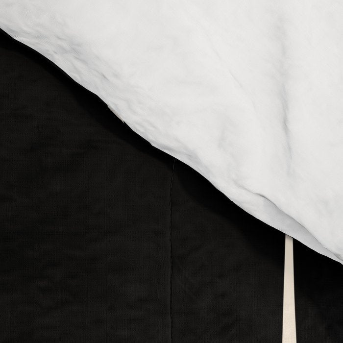 Midcentury Flux Minimalist Pattern in Black and Almond Cream Comforter Gallery Image 4