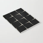 Midcentury Flux Minimalist Pattern in Black and Almond Cream Notebook Gallery Image 2