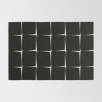 Midcentury Flux Minimalist Pattern in Black and Almond Cream Rug Gallery Image 2