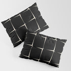 Midcentury Flux Minimalist Pattern in Black and Almond Cream Pillow Sham Gallery Image 3