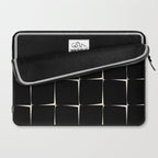 Midcentury Flux Minimalist Pattern in Black and Almond Cream Laptop Sleeve Gallery Image 2