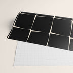 Midcentury Flux Minimalist Pattern in Black and Almond Cream Wrapping Paper Gallery Image 2