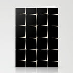 Midcentury Flux Minimalist Pattern in Black and Almond Cream Stationery Card Gallery Image 2