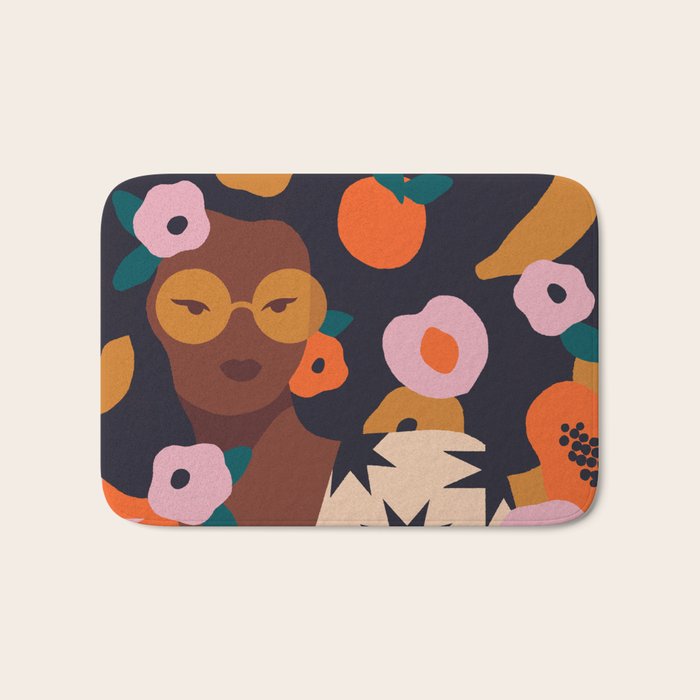 Fruit and Flowers Bath Mat