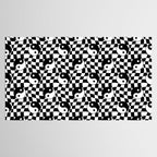 Black and white yin yang checkered pattern Tablecloth Gallery Image 2