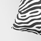 Black and white zebra stripe print art pattern Pillow Sham Gallery Image 4