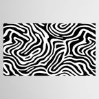 Black and white zebra stripe print art pattern Tablecloth Gallery Image 2