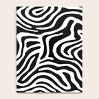 Black and white zebra stripe print art pattern Notebook Gallery Image 4