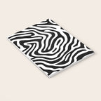 Black and white zebra stripe print art pattern Notebook Gallery Image 3