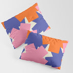 Pop Star Contemporary Abstract Pattern Blue Pink Orange Pillow Sham Gallery Image 3