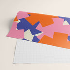Pop Star Contemporary Abstract Pattern Blue Pink Orange Wrapping Paper Gallery Image 2