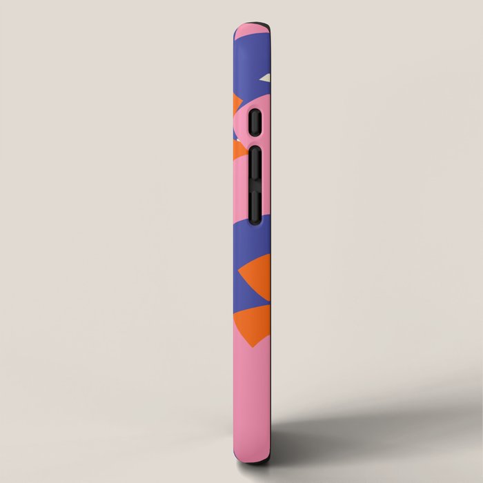 Pop Star Contemporary Abstract Pattern Blue Pink Orange iPhone Case Gallery Image 2