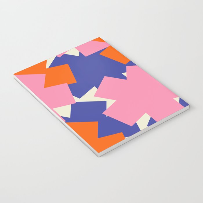 Pop Star Contemporary Abstract Pattern Blue Pink Orange Notebook Gallery Image 3