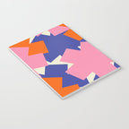 Pop Star Contemporary Abstract Pattern Blue Pink Orange Notebook Gallery Image 3