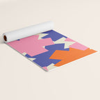 Pop Star Contemporary Abstract Pattern Blue Pink Orange Yoga Mat Gallery Image 2