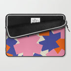 Pop Star Contemporary Abstract Pattern Blue Pink Orange Laptop Sleeve Gallery Image 2